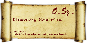 Olsovszky Szerafina névjegykártya